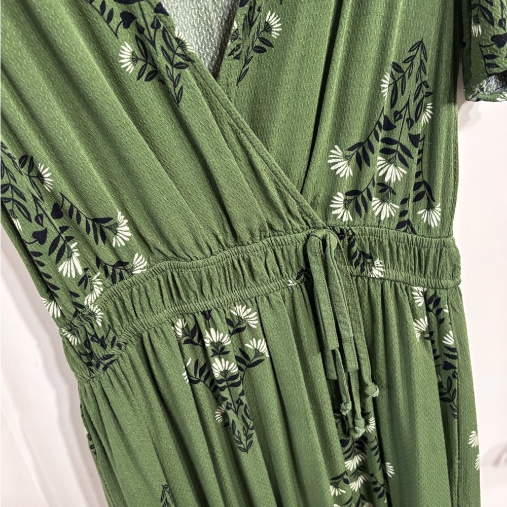 Knox Rose Olive Floral Wrap Dress